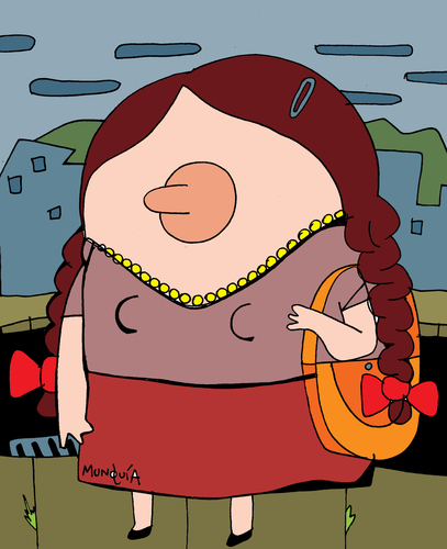Cartoon: Bubi - Teresa (medium) by Munguia tagged bubies,bubis,teresa,breast,nipple,girl,woman,women,urban,pechos,costa,rica,munguia,humor,grafico,cartoon,caricatura
