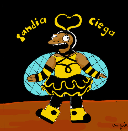 Cartoon: Bumblebee Man (medium) by Munguia tagged blind,melon,bee,child,simpson,album,cover,parodies,parody,spoof,version,fun,funny