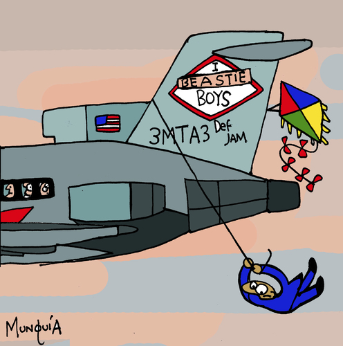 Cartoon: Dangers of Kite Flying (medium) by Munguia tagged beastie,boys,licensed,to,ill,cover,album,parody