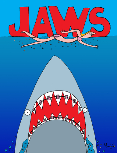 Cartoon: Jaws (medium) by Munguia tagged tooth,dientes,teeth,shark,jaws,braces