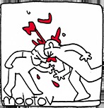 Cartoon: Molotov Dance and Danse Denso (medium) by Munguia tagged molotov,album,cover,parody,portada