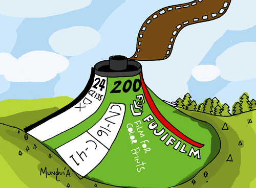 Cartoon: Mount Fuji (medium) by Munguia tagged mount,picture,film,fuji