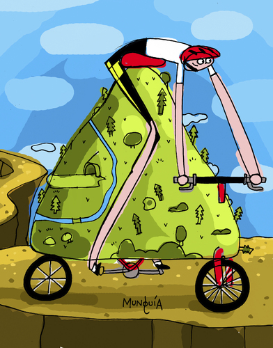 Cartoon: Mountain Bike (medium) by Munguia tagged bike,outdoors,mountain,bicycle,sports