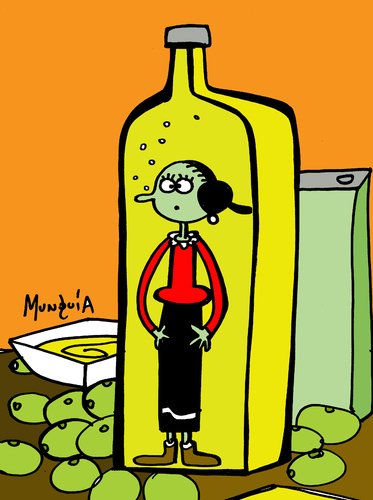 Cartoon: olive oil (medium) by Munguia tagged olive,popeye,oil,cartoon,king,featuring,munguia,costa,rica