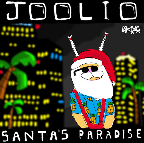 Cartoon: Santas Paradise (medium) by Munguia tagged gangstas,paradise,gangsters,xmas,coolio,album,cover,parody,parodies,spoof,version,fun