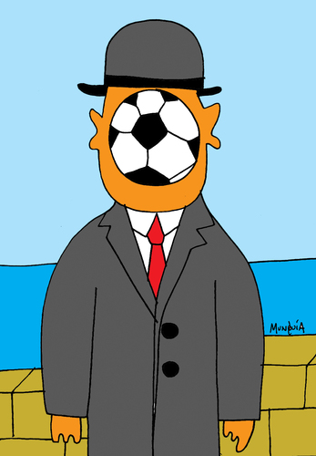 Cartoon: Son of the world (medium) by Munguia tagged futball,soccer,world,cup,munguia,magritte