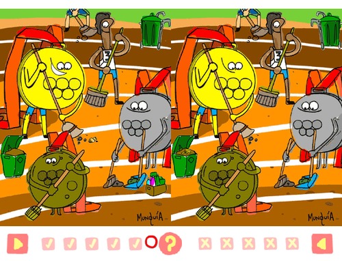 Cartoon: 5 differences (medium) by Munguia tagged munguia,differences,videogame,cartoon,two,mirror,game,play