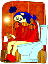 Cartoon: actor sin papel (small) by Munguia tagged toilet,paper,actor,role,wc,inodoro,shakespiere,munguia,costa,rica,teatro