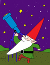 Cartoon: AstroGnome (small) by Munguia tagged astronomer astro gnome astrognomo