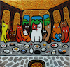 Cartoon: Cena Gatuna (small) by Munguia tagged last supper ultima cena da vinci leonardo cats gatos