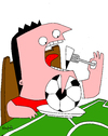 Cartoon: FoodBall 2nd version (small) by Munguia tagged food fast soccer football munguia costa rica ball dinner lunch monchis fan foot