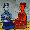 Cartoon: Fria Kahlo y Frida Calor (small) by Munguia tagged cold,hot,frida,kahlo,famous,paintings,parodies,red,blue
