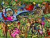 Cartoon: Garden of earthly delights (small) by Munguia tagged bosch el bosco garden of earthy delights nude naked famous paintings parodies