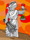 Cartoon: Justice for one (small) by Munguia tagged justice,justicia,impunity,law,ley,swords,sword,money,weight