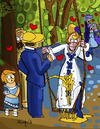 Cartoon: Piss and love (small) by Munguia tagged peace,and,love,the,swing,auguste,renoir,parody,famous,painting,gold,rain