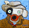 Cartoon: Van Dog with gray hat (small) by Munguia tagged vincent,van,gogh,dog,dawg,gray,hat,parody,spoof,version,famous,paintings,parodies