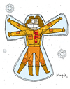 Cartoon: Vritruvian man havin fun in snow (small) by Munguia tagged vitruvio,vitruvian,art,da,vinci,code,leonardo,munguia,snow,angels,costa,rica,winter,humor,grafico,carictura,cartoon