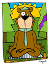 Cartoon: Yoga Yogi (small) by Munguia tagged yoga,yogie,yogi,meditation,bear,yellowstone