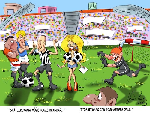 Cartoon: football (medium) by Martin Hron tagged fotbal