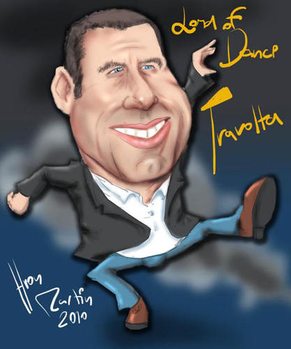 Cartoon: Travolta (medium) by Martin Hron tagged travolta