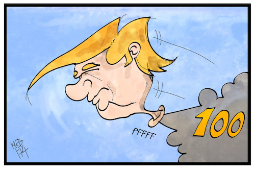 Cartoon: 100 Tage Trump (medium) by Kostas Koufogiorgos tagged karikatur,koufogiorgos,illustration,cartoon,trump,luft,ballon,100,tage,präsidentschaft,luftnummer,usa,karikatur,koufogiorgos,illustration,cartoon,trump,luft,ballon,100,tage,präsidentschaft,luftnummer,usa