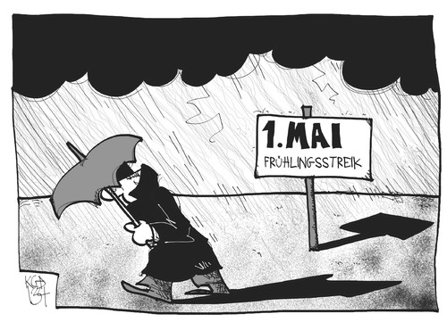 Cartoon: 1. Mai (medium) by Kostas Koufogiorgos tagged frühling,wetter,regen,tag,der,arbeit,mai,karikatur,koufogiorgos,frühling,wetter,regen,tag,der,arbeit,mai,karikatur,koufogiorgos