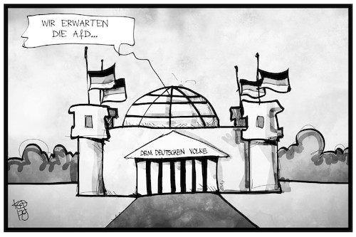 Cartoon: AfD im Bundestag (medium) by Kostas Koufogiorgos tagged karikatur,koufogiorgos,illustration,cartoon,afd,bundestag,reichstag,einzug,bundestagswahl,fahne,flagge,halbmast,trauer,demokratie,rechtspopulismus,politik,parlament,karikatur,koufogiorgos,illustration,cartoon,afd,bundestag,reichstag,einzug,bundestagswahl,fahne,flagge,halbmast,trauer,demokratie,rechtspopulismus,politik,parlament