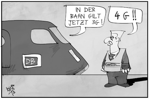 Cartoon: Bahn mit 4G (medium) by Kostas Koufogiorgos tagged karikatur,koufogiorgos,illustration,cartoon,3g,gdl,weselsky,streik,bahn,regel,karikatur,koufogiorgos,illustration,cartoon,3g,gdl,weselsky,streik,bahn,regel