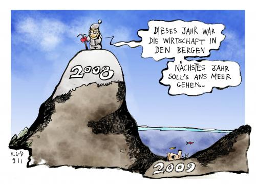 Cartoon: Berge oder See? (medium) by Kostas Koufogiorgos tagged wirtschaft,prognose,wirtschaftsweise,rezession,arbeitslosigkeit,2008,2009,meer,see,finanzkrise,wirtschaftskrise,bankenkrise,kostas,koufogiorgos,wirtschaft,prognose,wirtschaftsweise,rezession,arbeitslosigkeit,2008,2009,meer,see,finanzkrise,wirtschaftskrise,bankenkrise,kostas,koufogiorgos