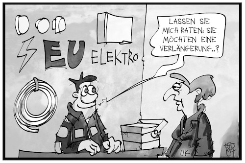 Cartoon: Brexit-Verlängerung (medium) by Kostas Koufogiorgos tagged karikatur,koufogiorgos,illustration,cartoon,brexit,may,verlängerung,eu,europa,geschäft,laden,verlängerungskabel,karikatur,koufogiorgos,illustration,cartoon,brexit,may,verlängerung,eu,europa,geschäft,laden,verlängerungskabel