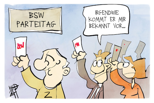 Cartoon: BSW (medium) by Kostas Koufogiorgos tagged karikatur,koufogiorgos,wagenknecht,bsw,putin,parteitag,karikatur,koufogiorgos,wagenknecht,bsw,putin,parteitag