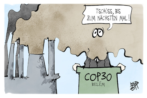 Cartoon: COP30 (medium) by Kostas Koufogiorgos tagged karikatur,koufogiorgos,cop30,fossil,öl,gas,kohle,klimakonferenz,belem,karikatur,koufogiorgos,cop30,fossil,öl,gas,kohle,klimakonferenz,belem