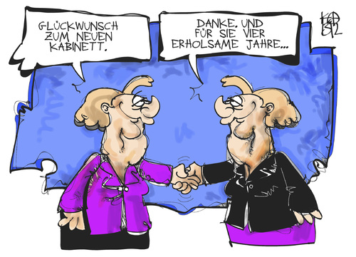 Cartoon: Das doppelte Merkelchen (medium) by Kostas Koufogiorgos tagged merkel,bundeskanzlerin,politik,regierung,kabinett,karikatur,koufogiorgos,merkel,bundeskanzlerin,politik,regierung,kabinett,karikatur,koufogiorgos