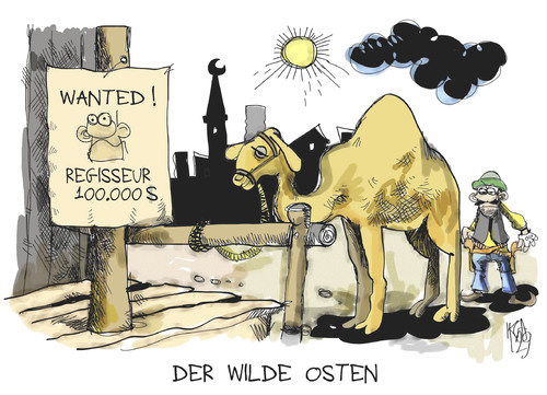 Cartoon: Der wilde Osten (medium) by Kostas Koufogiorgos tagged moslem,innocence,film,pakistan,kopfgeld,wilder,osten,regisseur,terrorismus,islamismus,karikatur,kostas,koufogiorgos,moslem,innocence,film,pakistan,kopfgeld,wilder,osten,regisseur,terrorismus,islamismus,karikatur,kostas,koufogiorgos