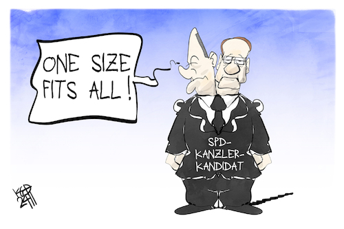 Cartoon: Die K-Frage der SPD (medium) by Kostas Koufogiorgos tagged karikatur,koufogiorgos,spd,scholz,pistorius,anzug,kfrage,kanzler,kandidat,karikatur,koufogiorgos,spd,scholz,pistorius,anzug,kfrage,kanzler,kandidat