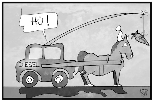 Cartoon: Diesel-Tauschprämie (medium) by Kostas Koufogiorgos tagged karikatur,koufogiorgos,illustration,cartoon,dieseldieselgate,tauschprämie,michel,möhre,karren,ködern,autobauer,wirtschaft,betrug,karikatur,koufogiorgos,illustration,cartoon,dieseldieselgate,tauschprämie,michel,möhre,karren,ködern,autobauer,wirtschaft,betrug