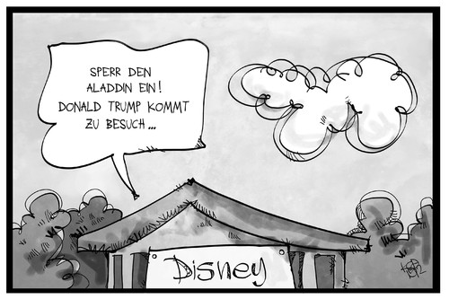 Cartoon: Donald Trump und die Muslime (medium) by Kostas Koufogiorgos tagged karikatur,koufogiorgos,illustration,cartoon,trump,usa,alladin,moslem,einreiseverbot,rassismus,disney,wunderlampe,karikatur,koufogiorgos,illustration,cartoon,trump,usa,alladin,moslem,einreiseverbot,rassismus,disney,wunderlampe