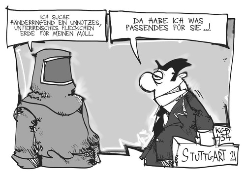 Cartoon: Endlagersuche (medium) by Kostas Koufogiorgos tagged atommüll,endlager,stuttgart,21,bahnhof,unterirdisch,bahn,energie,umwelt,karikatur,kostas,koufogiorgos,atommüll,endlager,stuttgart,21,bahnhof,unterirdisch,bahn,energie,umwelt,karikatur,kostas,koufogiorgos