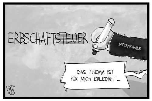 Cartoon: Erbschaftsteuer (medium) by Kostas Koufogiorgos tagged karikatur,koufogiorgos,illustration,cartoon,erbschaftsteuer,firmen,erben,geld,wirtschaft,reichtum,karikatur,koufogiorgos,illustration,cartoon,erbschaftsteuer,firmen,erben,geld,wirtschaft,reichtum