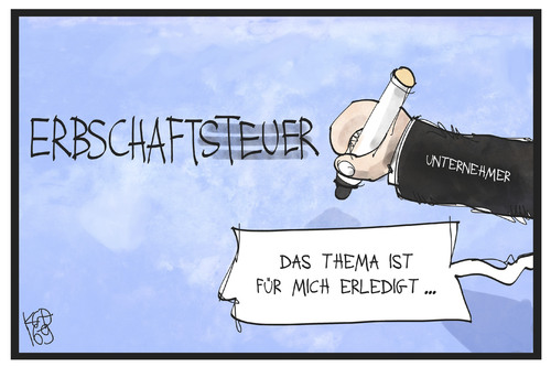 Cartoon: Erbschaftsteuer (medium) by Kostas Koufogiorgos tagged karikatur,koufogiorgos,illustration,cartoon,erbschaftsteuer,firmen,erben,geld,wirtschaft,reichtum,karikatur,koufogiorgos,illustration,cartoon,erbschaftsteuer,firmen,erben,geld,wirtschaft,reichtum