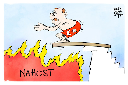 Cartoon: Erdogan (medium) by Kostas Koufogiorgos tagged karikatur,koufogiorgos,erdogan,nahost,krieg,eskalation,feuer,sprungbrett,karikatur,koufogiorgos,erdogan,nahost,krieg,eskalation,feuer,sprungbrett