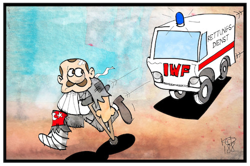 Cartoon: Erdogan und der IWF (medium) by Kostas Koufogiorgos tagged karikatur,koufogiorgos,illustration,cartoon,iwf,erdogan,tuerkei,lira,krise,währungsfonds,wirtschaft,rettung,hilfe,patient,karikatur,koufogiorgos,illustration,cartoon,iwf,erdogan,tuerkei,lira,krise,währungsfonds,wirtschaft,rettung,hilfe,patient