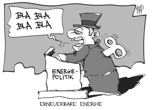 Cartoon: Erneuerbare Energie (medium) by Kostas Koufogiorgos tagged illustration,karikatur,cartoon,koufogiorgos,ökostrom,energiewende,energie,strom,politiker,bundestag,aufziehpuppe,politik,umwelt,illustration,karikatur,cartoon,koufogiorgos,ökostrom,energiewende,energie,strom,politiker,bundestag,aufziehpuppe,politik,umwelt