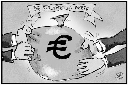 Cartoon: Europäische Werte (medium) by Kostas Koufogiorgos tagged karikatur,koufogiorgos,illustration,cartoon,eu,europa,werte,geld,geldsack,streit,bonds,coronabonds,eurobonds,eurozone,karikatur,koufogiorgos,illustration,cartoon,eu,europa,werte,geld,geldsack,streit,bonds,coronabonds,eurobonds,eurozone