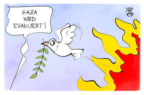 Cartoon: Evakuierung aus Gaza (medium) by Kostas Koufogiorgos tagged karikatur,koufogiorgos,evakuierung,friedenstaube,karikatur,koufogiorgos,evakuierung,friedenstaube