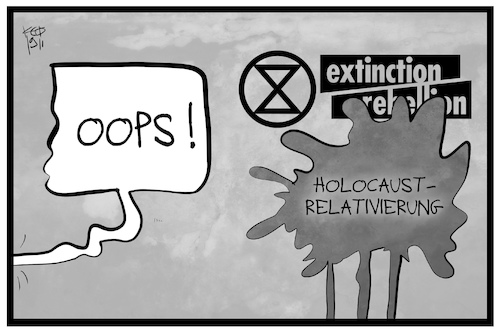 Cartoon: Extinction Rebellion (medium) by Kostas Koufogiorgos tagged karikatur,koufogiorgos,illustration,cartoon,holocaust,verharmlosung,shoah,roger,hallam,geschichte,relativierung,karikatur,koufogiorgos,illustration,cartoon,holocaust,verharmlosung,shoah,roger,hallam,geschichte,relativierung