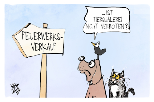 Cartoon: Feuerwerk (medium) by Kostas Koufogiorgos tagged karikatur,koufogiorgos,feuerwerk,böller,tiere,tierquälerei,tierschutz,hund,katze,vogel,karikatur,koufogiorgos,feuerwerk,böller,tiere,tierquälerei,tierschutz,hund,katze,vogel