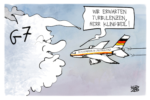 Cartoon: G7-Finanzministertreffen (medium) by Kostas Koufogiorgos tagged karikatur,koufogiorgos,g7,finanzminister,trump,flugzeug,turbulenzen,wolke,sturm,usa,karikatur,koufogiorgos,g7,finanzminister,trump,flugzeug,turbulenzen,wolke,sturm,usa