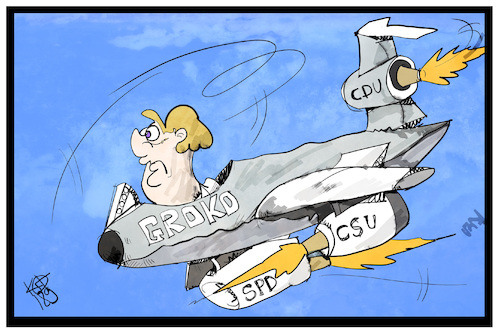 Cartoon: Groko-Sturzflug (medium) by Kostas Koufogiorgos tagged karikatur,koufogiorgos,illustration,cartoon,merkel,groko,regierung,pilot,partei,politik,spd,csu,cdu,union,koalition,sturzflug,absturz,flugzeug,karikatur,koufogiorgos,illustration,cartoon,merkel,groko,regierung,pilot,partei,politik,spd,csu,cdu,union,koalition,sturzflug,absturz,flugzeug