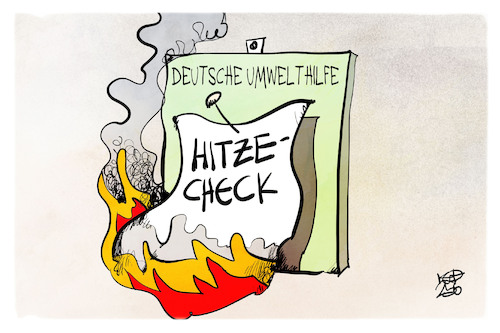 Cartoon: Hitze-Check (medium) by Kostas Koufogiorgos tagged koufogiorgos,hitze,umwelt,kalender,feuer,koufogiorgos,hitze,umwelt,kalender,feuer